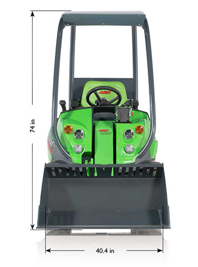 200 series mini loader from the front